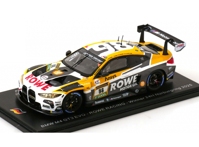 BMW M4 GT3 Evo #98 Winner 24h Nürburgring 2025 Rowe Racing Augusto Farfus, Jesse Krohn, Raffaele Marciello, Kelvin van der Linde (2025)
