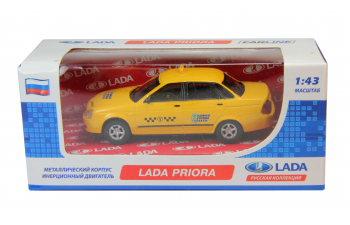 LADA Priora Единая Служба Такси, yellow