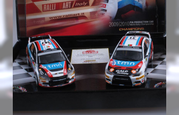 MITSUBISHI LANCER EVOLUTION IX & X - A.Araujo/M.Ramalhon 2009,2010 Double PWRC CHAMPION GIFT BOXSET