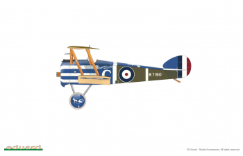 Сборная модель истребитель Sopwith F.1 Camel с двигателем Bentley BR.1 версия Weekend