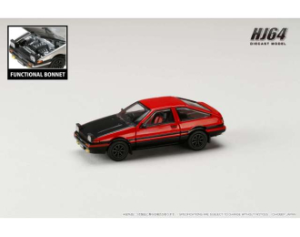 Toyota Sprinter Trueno GT APEX (AE86) JDM Style with Carbon Bonnet, red / black