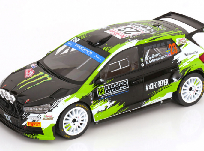 SKODA Fabia Rally2 №23 Solberg/Edmondson Rallye WM Rally Monte Carlo (2023)