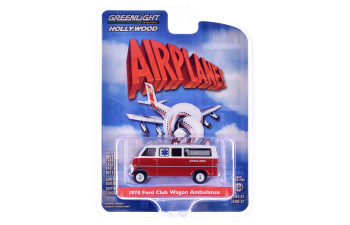 FORD Club Wagon Minibus Ambulance (1972) - Airplane, Red White