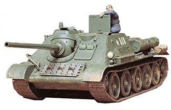 Сборная модель Советская самоходная артиллерийская установка СУ-85, с одной фигурой