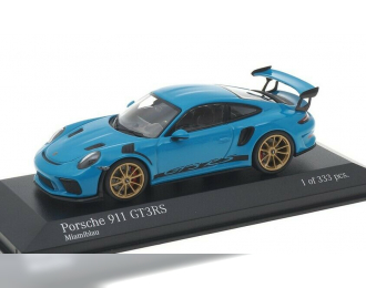 PORSCHE 991 II GT3 RS (2018), miami blue / golden wheels