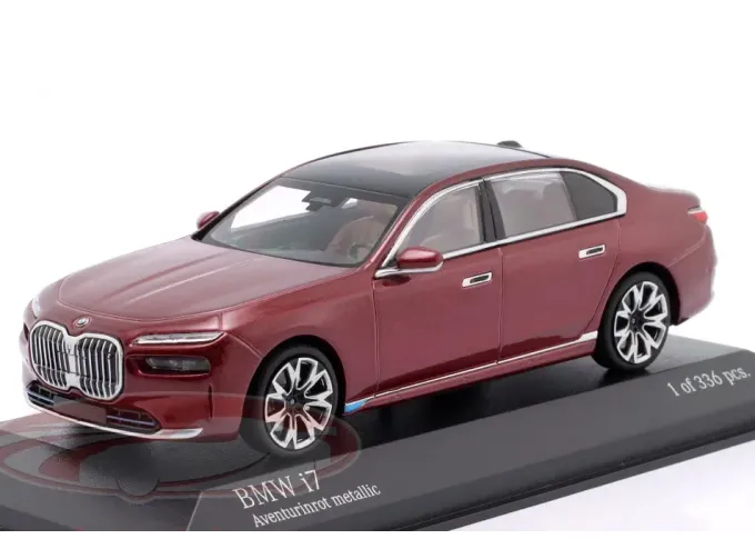 BMW i7 (2023), red metallic