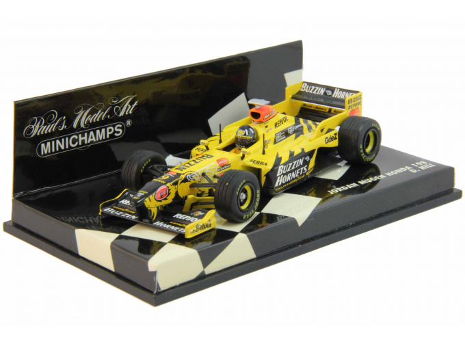 HONDA Jordan Mugen 198 D. Hill, yellow / black