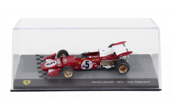 FERRARI F1 312b2 №5 Season (1971) Clay Regazzoni - Con Vetrina - With Showcase, Red White