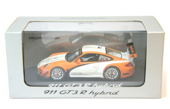 PORSCHE 911 GT3 R Hybrid (997) (2012), white matt orange