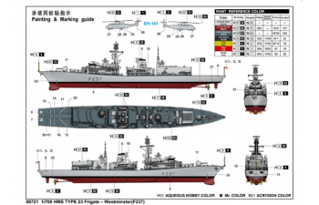 Сборная модель HMS TYPE 23 Frigate – Westminster(F237)