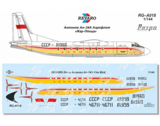 Декаль Ан-24А Аэрофлот. Ретро серия