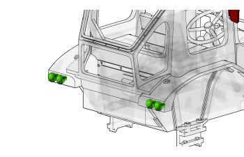 Сборная модель Трактор ЮМЗ-6Л фото версия с задней стенкой для экскаватора