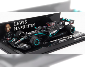 MERCEDES-BENZ GP F1 W11 Eq Performance Team Amg Petronas Motorsport №44 World Champion Winner Silverstone British Gp (with Flat Tire) (2020) Lewis Hamilton, Black Green