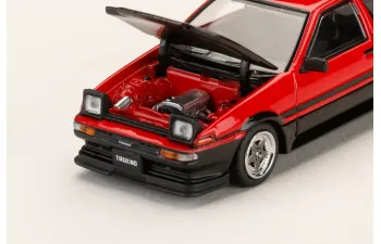 TOYOTA Sprinter Trueno GT APEX (AE86) Late Ver. JDM Style Carbon Bonnet, red/black