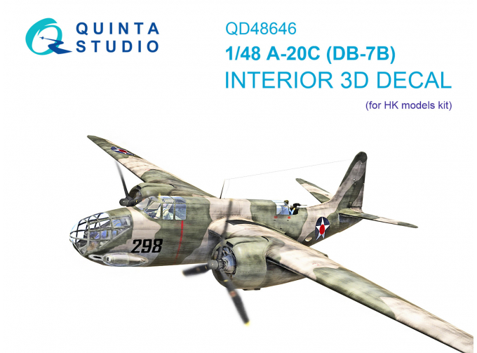 3D Декаль интерьера кабины A-20C Havoc (DB-7B) (HK models)
