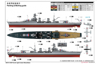 Сборная модель Французский легкий крейсер "Марсельеза"
