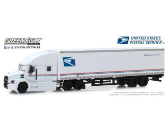 MACK Anthem 18 Wheeler Tractor-Trailer United States Postal Service (USPS) We Deliver For You *Hobby Exclusive* (2019), white / blue