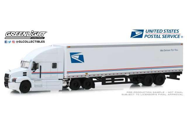 MACK Anthem 18 Wheeler Tractor-Trailer United States Postal Service (USPS) We Deliver For You *Hobby Exclusive* (2019), white / blue
