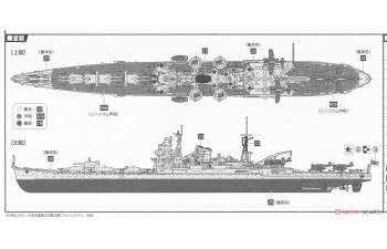 Сборная модель Японский тяжелый крейсер Chikuma Full Hull Model