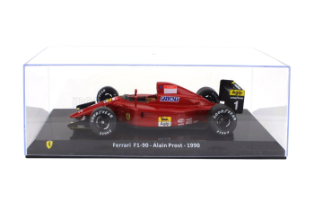 FERRARI F1 F1-90 №1 Season (1990) Alain Prost - Con Vetrina - With Showcase, Red Black