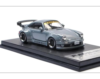 PORSCHE RWB 930 3.8 Type Wing, nardo gray with black rims