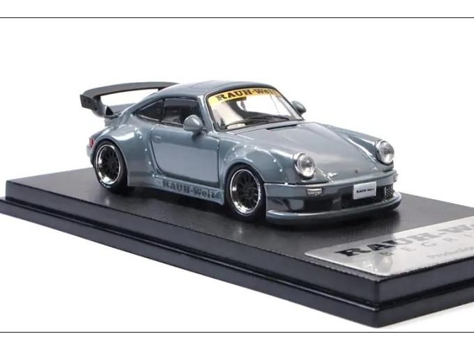 PORSCHE RWB 930 3.8 Type Wing, nardo gray with black rims