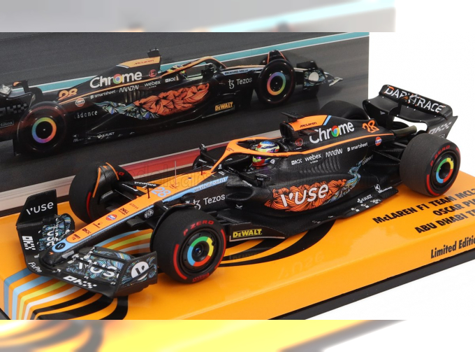 McLAREN F1 Mcl36 Mercedes Team Mclaren N28 Test Abu Dhabi (2022) Oscar Piastri, Orange Black