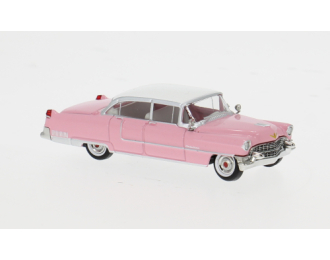 CADILLAC Fleetwood (1955), pink/weiss