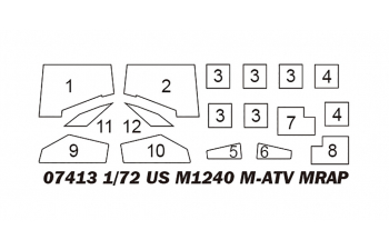 Сборная модель американский броневой автомобиль M1240 M-ATV MRAP