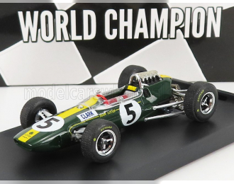 LOTUS F1 33 N 5 Winner British Gp Jim Clark (1965) World Champion, Green Yellow