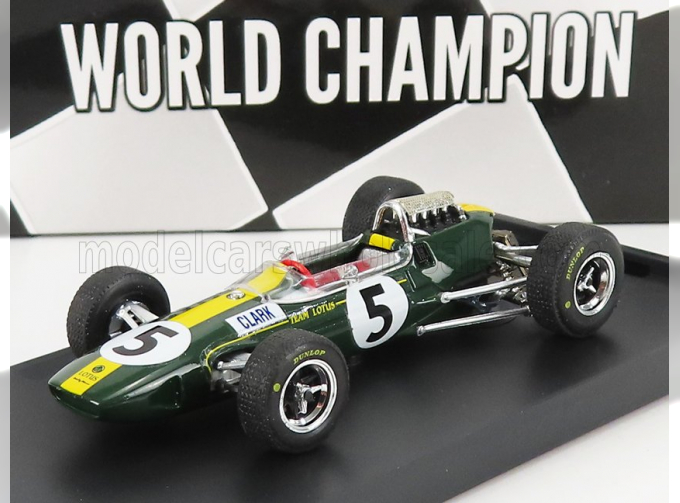 LOTUS F1 33 N 5 Winner British Gp Jim Clark (1965) World Champion, Green Yellow