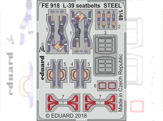 Фототравление для модели L-39 seatbelts STEEL