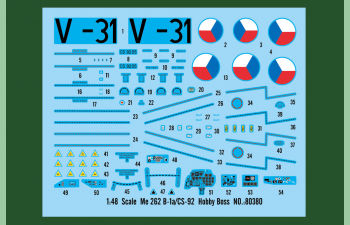 Сборная модель Самолет Me 262 B-1a/CS-92