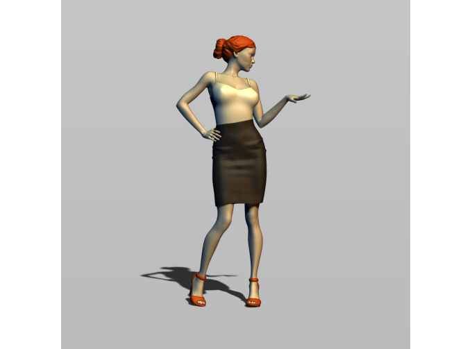 Фигура Бизнес-леди, окрашенная