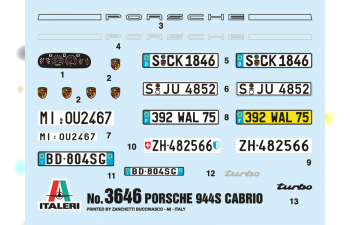 Сборная модель PORSCHE 944 S Cabrio