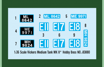 Сборная модель Танк Vickers Medium Tank MK II