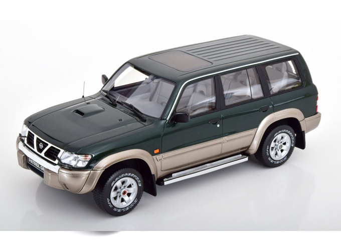 NISSAN Patrol GR Y61 (1998), green metallic-silver grey