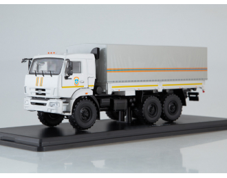 Камский грузовик 43118 бортовой с тентом МЧС, белый