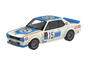 NISSAN Skyline (KPGC10) "Hakosuka" #15 (1972), White / Blue