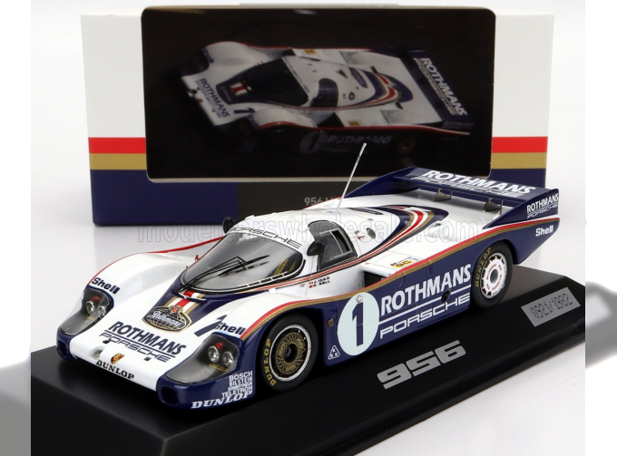 PORSCHE 956lh 2.6l F6 Twin Turbo Team Rothmans Porsche System №1 Winner 24h Le Mans (1982) J.Ickx - D.Bell, White Blue