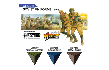 Набор акриловых красок QUICK GEN - Советская униформа Второй мировой / SOVIET WWII UNIFORMS – QUICK GEN SET