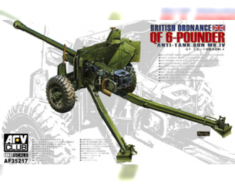 Сборная модель  British Ordnance QF 6-Pounder Anti-Tank Gun Mk.IV w/Bouns Brass Ammo