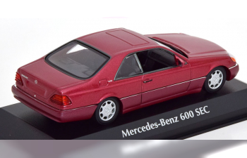 MERCEDES-BENZ 600 SEC (C140) (1992), red metallic