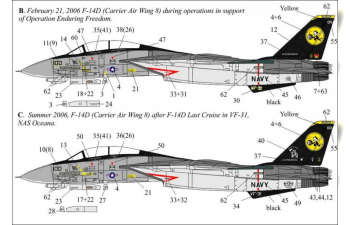 Декаль для F-14D Tomcat VF-31 Last Cruise