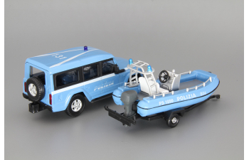 IVECO Massif 5-door Polizia с лодкой Security, blue