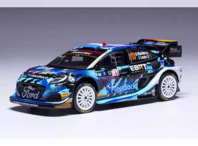 FORD ENGLAND Puma Rally1 Team Red Bull World Rally M-sport N 13 Rally Central European (2023) Munster Gregoire - Louka Louis, 2 Tone Blue