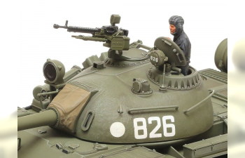 Сборная модель Советский танк Т-55 с фигурой командира