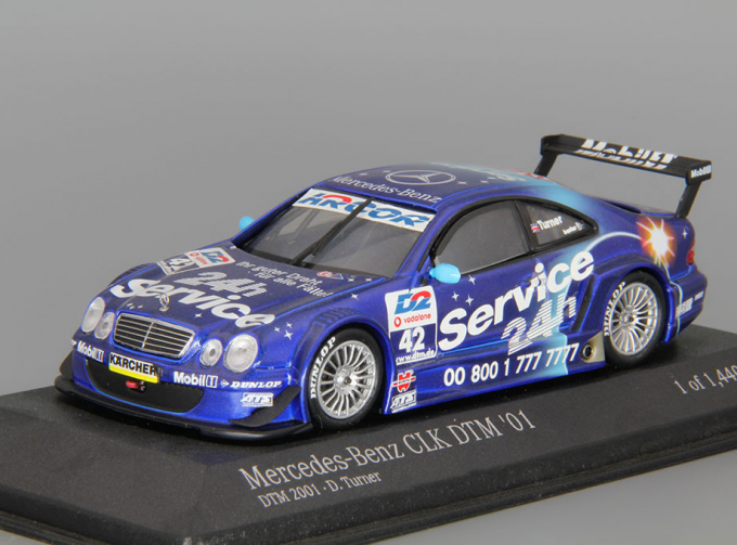 MERCEDES-BENZ CLK DTM 2001 Team Rosberg #42 Darren Turner, blue