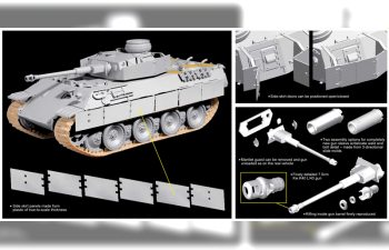 Сборная модель Танк Berge-Panther mit aufgesetztem Pz.Kpfw.IV turm als Befehlspanzer