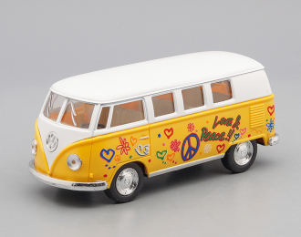 VOLKSWAGEN Classical Bus Peace and Love (1962), white / light yellow